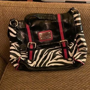 Claires zebra and pink purse
